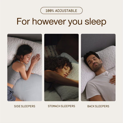 Original Adjustable Pillow, Queen Size Bed Pillows for Sleeping, Cross Cut Memory Foam Pillows - Medium Firm Back, Stomach and Side Sleeper Pillow, Certipur-Us/Greenguard Gold