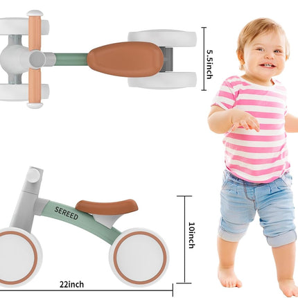 Baby Balance Bike for 1 Year Old Boys Girls 12-24 Month Toddler Balance Bike, 4 Wheels Toddler First Bike, First Birthday Gifts