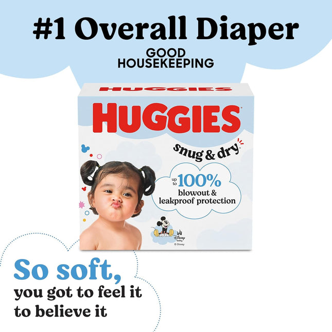 Huggies Size 4 Diapers, Snug & Dry Baby Diapers, Size 4 (22-37 Lbs), 92 Count, Packaging May Vary