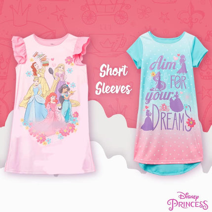 Girls' 3-Pack Nightgowns, Comfortable Sleepwear Gown, Soft & Cute Pajamas for Kids
