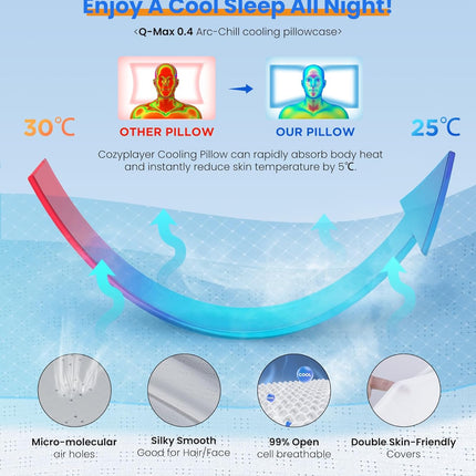 Ultra Pain Relief Cooling Pillow for Neck Support, Adjustable Cervical Pillow Cozy Sleeping, Odorless Ergonomic Contour Memory Foam Pillows, Orthopedic Bed Pillow for Side Back Stomach Sleeper