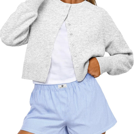 Cropped Cardigan Sweaters for Women Y2K Fall Fashion Clothes 2026