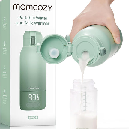 Portable Bottle Warmer for Travel – Dual Heating Modes for Breast Milk & Water, Portable Milk Warmer with Fast Heating & Long Battery Life, 17 Ounces Large Capacity to Meet Your All-Day Needs