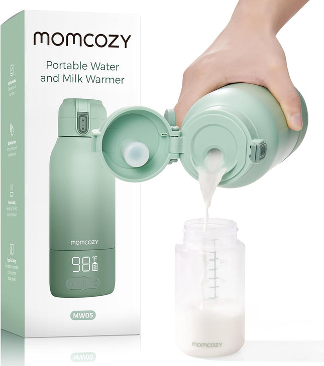 Portable Bottle Warmer for Travel – Dual Heating Modes for Breast Milk & Water, Portable Milk Warmer with Fast Heating & Long Battery Life, 17 Ounces Large Capacity to Meet Your All-Day Needs