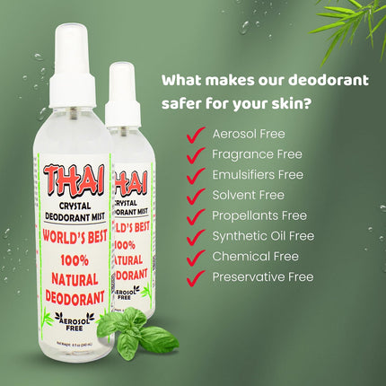 Crystal Mist Natural Deodorant Spray 8 Oz. Bundle, Pack of 2