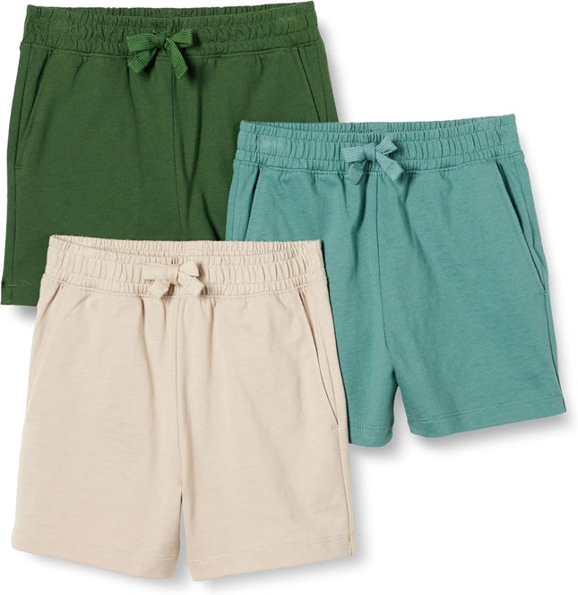 Boys and Toddlers' Cotton Jersey Pull-On Shorts, Pack of 3