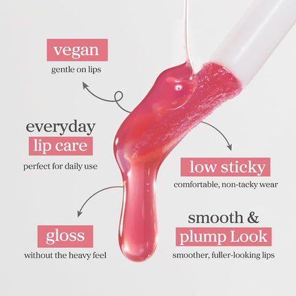 Korean Lip Oil - Appleplum | Long-Lasting, Moisturizing, Plumping, Revitalizing for Dry Lips, Waterproof, No Peel Off, Korean Tint, Hydrating Lip Stain, Nourishing Crystal Clear, 0.12 FL Oz