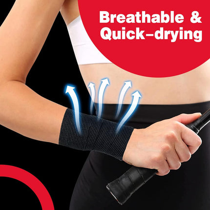 16 Pack Self Adhesive Bandage Wrap Black, 2" X 5 Yards Black Athletic Tape, Vet Wrap, Tattoo Grip Tape Wrap，Ankle Tape, Cohesive Bandage Wrap