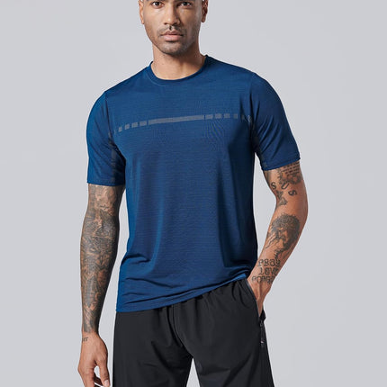 5 Pack Men’S Active Quick Dry Crew Neck T Shirts | Athletic Running Gym Workout Short Sleeve Tee Tops Bulk