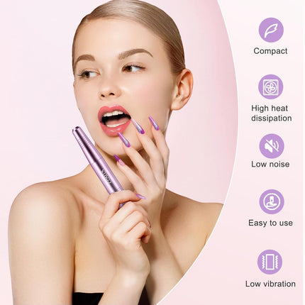 C40 Electric Nail Drill File Professional: for Acrylic Gel Dip Powder Nails Portable Nail Machine Kit Manicure Pedicure Tools Polishing Set with Nail Drill Bits Sanding Bands