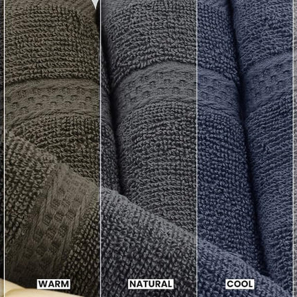 Utopia Towels 8 Piece Luxury Towel Set – Majestic Plush, Super Absorbent & Quicker-To-Dry, Thick 100% Ring Spun Cotton Towels for Bathroom, Spa & Hotel – 2 Bath, 2 Hand, 4 Washcloths, Grey