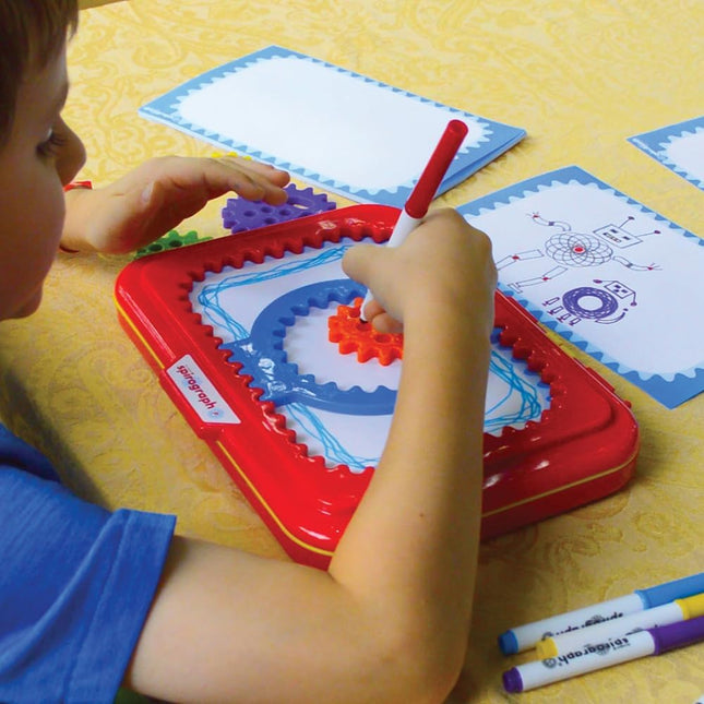 Jr. — Jumbo Sized Gears Classic Retro Toy for Spiral Drawing Art Design Toy Kit for Smaller Hands — for Kids Ages 3 and Up