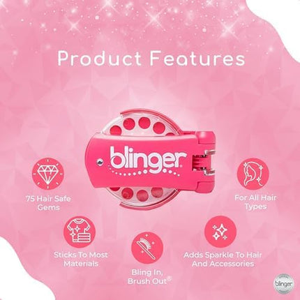 ® Diamond Starter Set - Dreams – as Seen on Shark Tank | 75 Colorful Rhinestone Gems | Hair Bling Styling Tool | Easy to Use | Hair-Safe Jewel | Perfect Gifts School Parties, Festivals