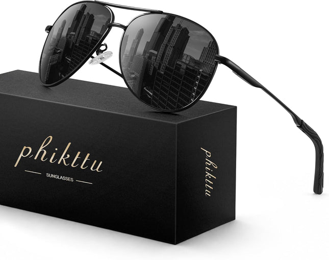 Sunglasses Men Polarized Aviator Sunglasses for Men Women Fishing Driving Sun Glasses Metal Frame UV Protection