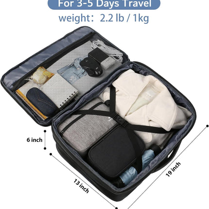 Carry on Backpack, Extra Large Travel Backpack Expandable Airplane Approved Weekender Bag for Men and Women, Water Resistant Lightweight Daypack for Flight 40L, Black