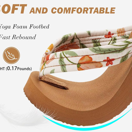 Womens Arch Support Flip Flops Ladies Comfort Lightweight Soft Yoga Mat Cushion Walking Thong Sandals