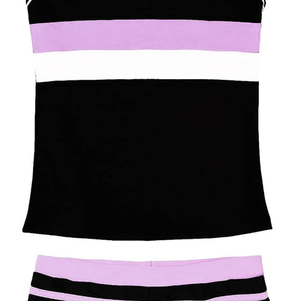 Little Girls' Summer Swimwear Two Piece Boyshort Tankini Kids Swimsuit