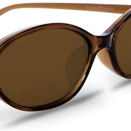Retro Oval Sunglasses for Women Chic Cat Eye 90S Sunnies Lightweight Narrow Shades Trendy UV Protection Sun Glasses