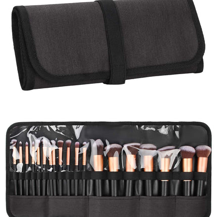 Makeup Brush Holder,Makeup Brush Organizer,Travel Makeup Brushes Bag Cosmetic Bags Pouch for Women Cosmetic Brushes Makeup Artist -Brushes Not Included