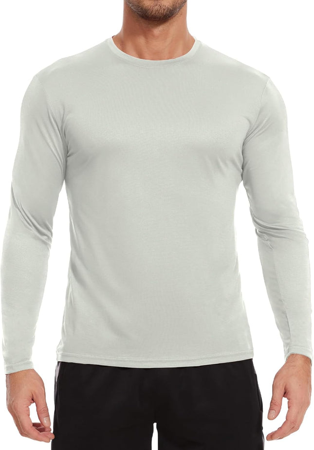 7 Pack Men Dry Fit Workout Long Sleeve Athletic Gym UPF SPF UV Sun Protection Quick Dry Lightweight Shirts