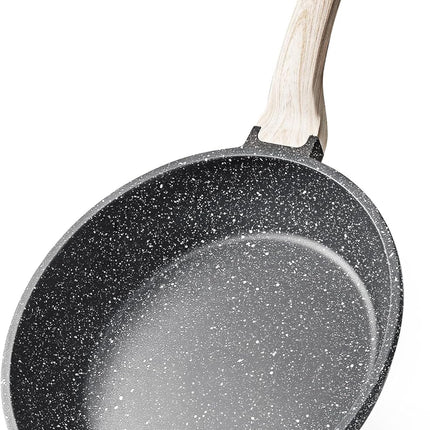 Nonstick Granite Frying Pan 8 Inch – Stone Coated Egg Pan, Omelette Skillet, PFOA-Free Chef's Cookware for Induction, Gas & Electric Stovetops