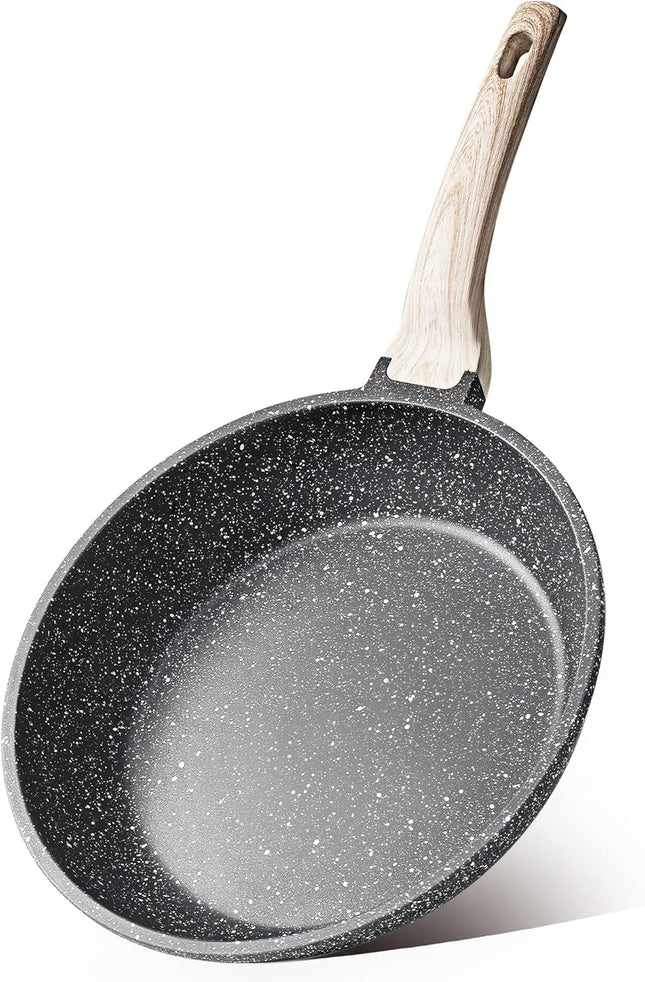 Nonstick Granite Frying Pan 8 Inch – Stone Coated Egg Pan, Omelette Skillet, PFOA-Free Chef's Cookware for Induction, Gas & Electric Stovetops