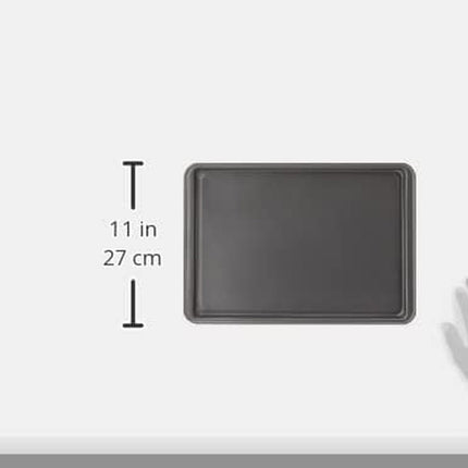 Everyday Nonstick Baking Sheet Set, 3 Pack Includes Small (13×9) Medium (15×1) and Large (17×11) Pans Carbon Steel Construction Cookie Sheets Bakeware Set, Gray