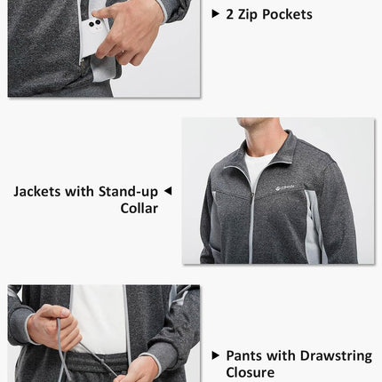 Men'S Tracksuits Sweatsuits for Men Sweat Track Suits 2 Piece Casual Athletic Jogging Warm up Full Zip Sets