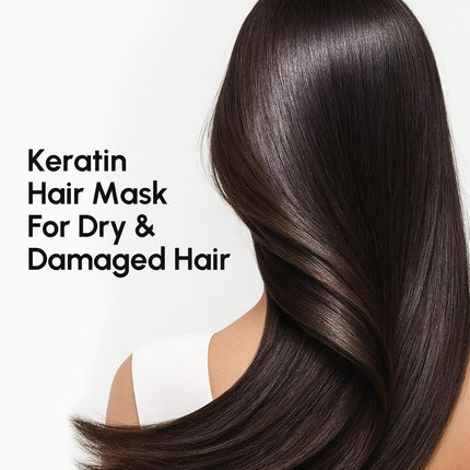 Deep Conditioning Hair Mask for Damaged Hair Treatment – Keratin Hair Care for Hydrating Growth Repair Moisturizing – Dry Curly Color Refreshing – 10 Fl Oz, White