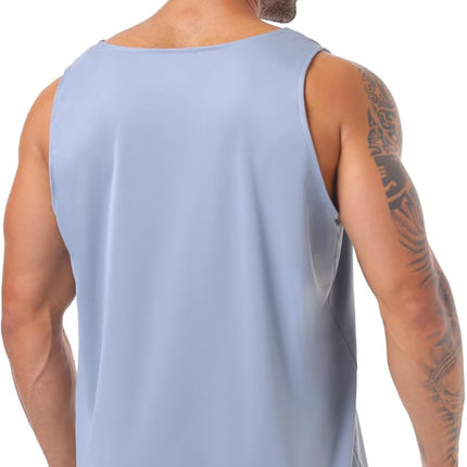 5 Pack Mens Running Sport Tank Tops Dry Fit Gym Wicking Athletic Mesh Breathable Cool Workout Sleeveless Shirts