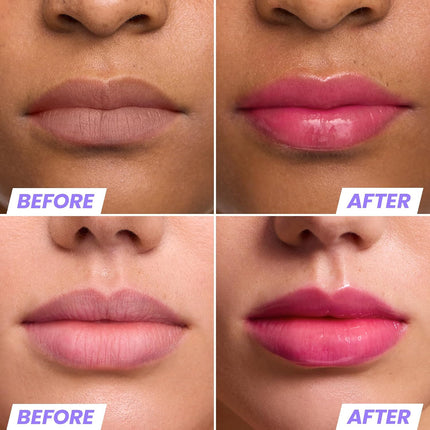 Lip Oil Rehab Serum - Color Changing Lip Oil from Clear to Pink - Ph-Activated, Non-Sticky & Hydrating Tinted Serum for Dry Lips (Kissed)