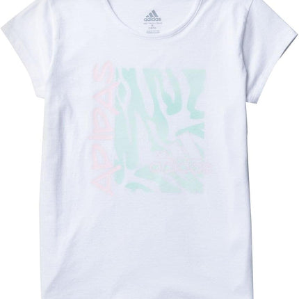 Adidas Girls' Short Sleeve Scoop Neck Tee T-Shirt
