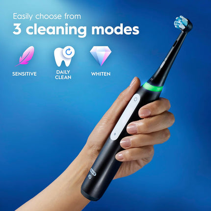 Rechargeable Electric Toothbrush, Io3 Limited Deep Clean, 3 Cleaning Modes, Visual Pressure Sensor to Protect Gums, 2 Brush Heads, Travel Case, White