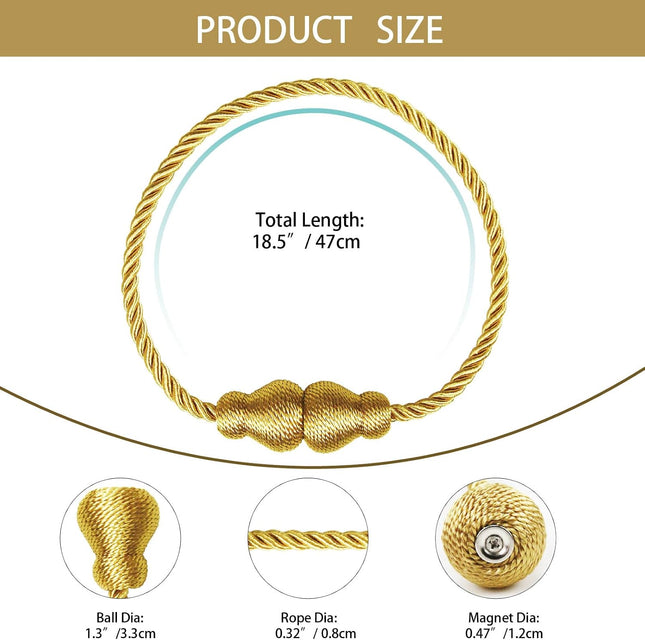 Magnetic Curtain Tiebacks Decorative Curtain Holders for Drapes