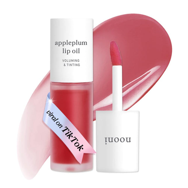 Korean Lip Oil - Appleplum | Long-Lasting, Moisturizing, Plumping, Revitalizing for Dry Lips, Waterproof, No Peel Off, Korean Tint, Hydrating Lip Stain, Nourishing Crystal Clear, 0.12 FL Oz