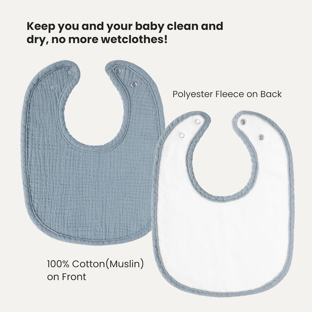 Muslin Baby Bibs 8 Pack Baby Bandana Drool Bibs Cotton for Unisex Boys and Girls, Soft Absorbent Set for Teething and Drooling