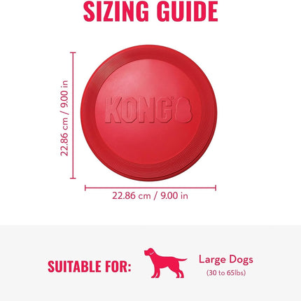 Flyer - Durable Dog Toy for Outdoor Playtime - Natural Rubber Flying Disc, Dog Toy for Fetch - Safer Disc for Healthy Activity - for Medium/Large Dogs