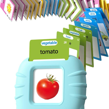 Talking Flash Cards for Toddlers 1 2 3 4 Year Olds, Montessori Language Learning Toys with 224 Words, Pocket Speech Therapy Toys, and Speech Development Educational Playthings for Children