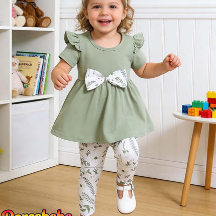 Baby Girl Clothes Toddler Girl Outfits Infant Girl Summer Clothes for Girl Ruffle Shirt Pants+Cute Headband 3PCS