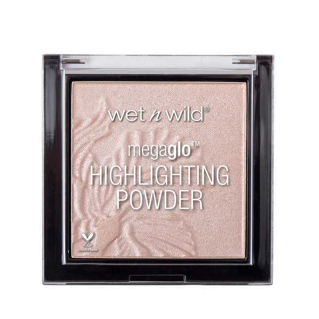 Megaglo Highlighting Powder, Highlighter Makeup, Shimmer Glow, Pink Rose Gold Blossom Glow