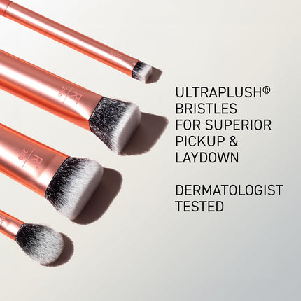 Face Base 4 Piece Makeup Brush Set, Makeup Brushes Set for Foundation, Concealer, Contour & Powder, Cruelty-Free Synthetic Bristles