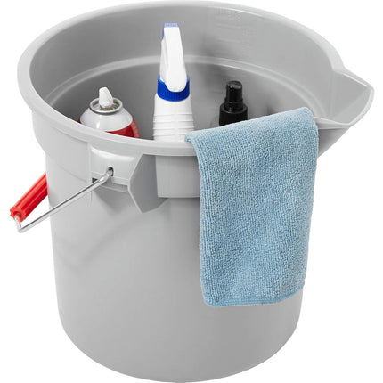 BRUTE 14 Quart round Bucket Gray Heavy-Duty Construction for Professional/Janitorial Cleaners