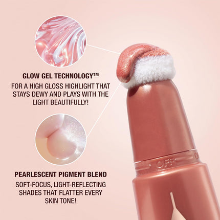 Charlotte Tilbury Beauty Light Wand Liquid Highlighter Makeup - Soft-Focus Highlighter & Blush for Cheeks - Pearlescent, Weightless Radiant Finish