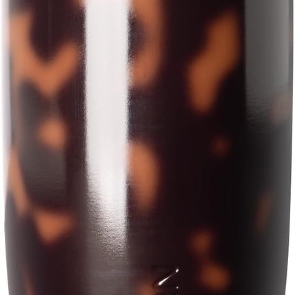 Travel Coffee Mug Tumbler with 360° Lid | Ceramic-Lined Insulated Stainless Steel Cold Brew Iced Coffee Cup | Gift for Women Men Her Him | Voyager Signature | 16Oz | Tortoise