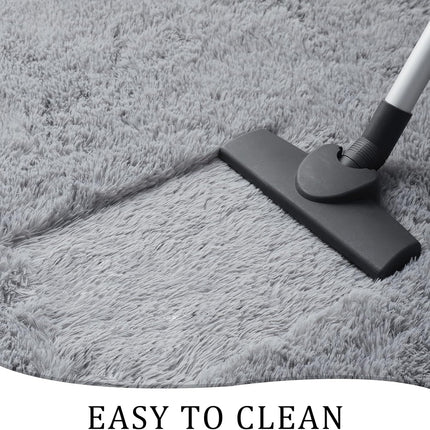Soft Runner Rugs for Bedroom Living Room Plush Fluffy Rug 2X6 Feet, Shag Furry Area Rug Carpet Non Shedding for Nursery Children Kids Girls Room Home Decorative, Grey