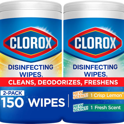 Disinfecting Cleaning Wipes Variety Pack, 75 Count Each, Pack of 2 (Package May Vary)