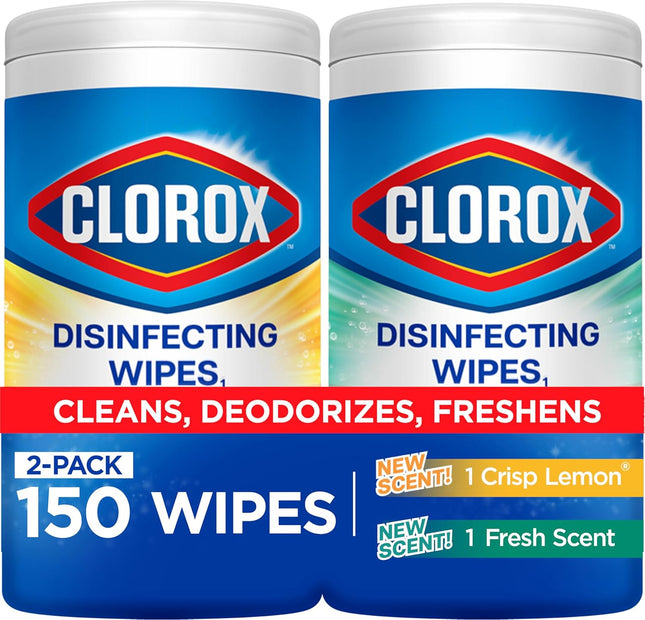 Disinfecting Cleaning Wipes Variety Pack, 75 Count Each, Pack of 2 (Package May Vary)