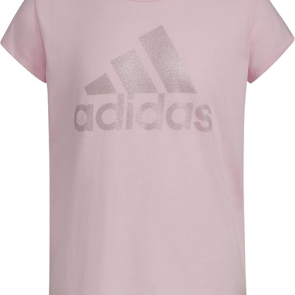 Adidas Girls' Short Sleeve Scoop Neck Tee T-Shirt