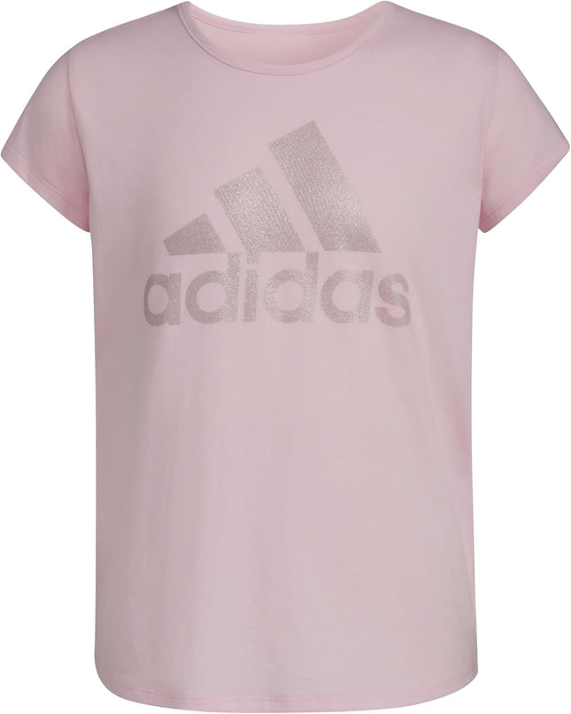 Adidas Girls' Short Sleeve Scoop Neck Tee T-Shirt