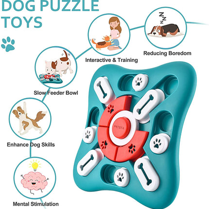 Dog Puzzle Toys, Treat Dispensing Dog Enrichment Toys for IQ Training and Brain Stimulation, Interactive Mentally Stimulating Toys as Gifts for Puppies, Cats, Dogs